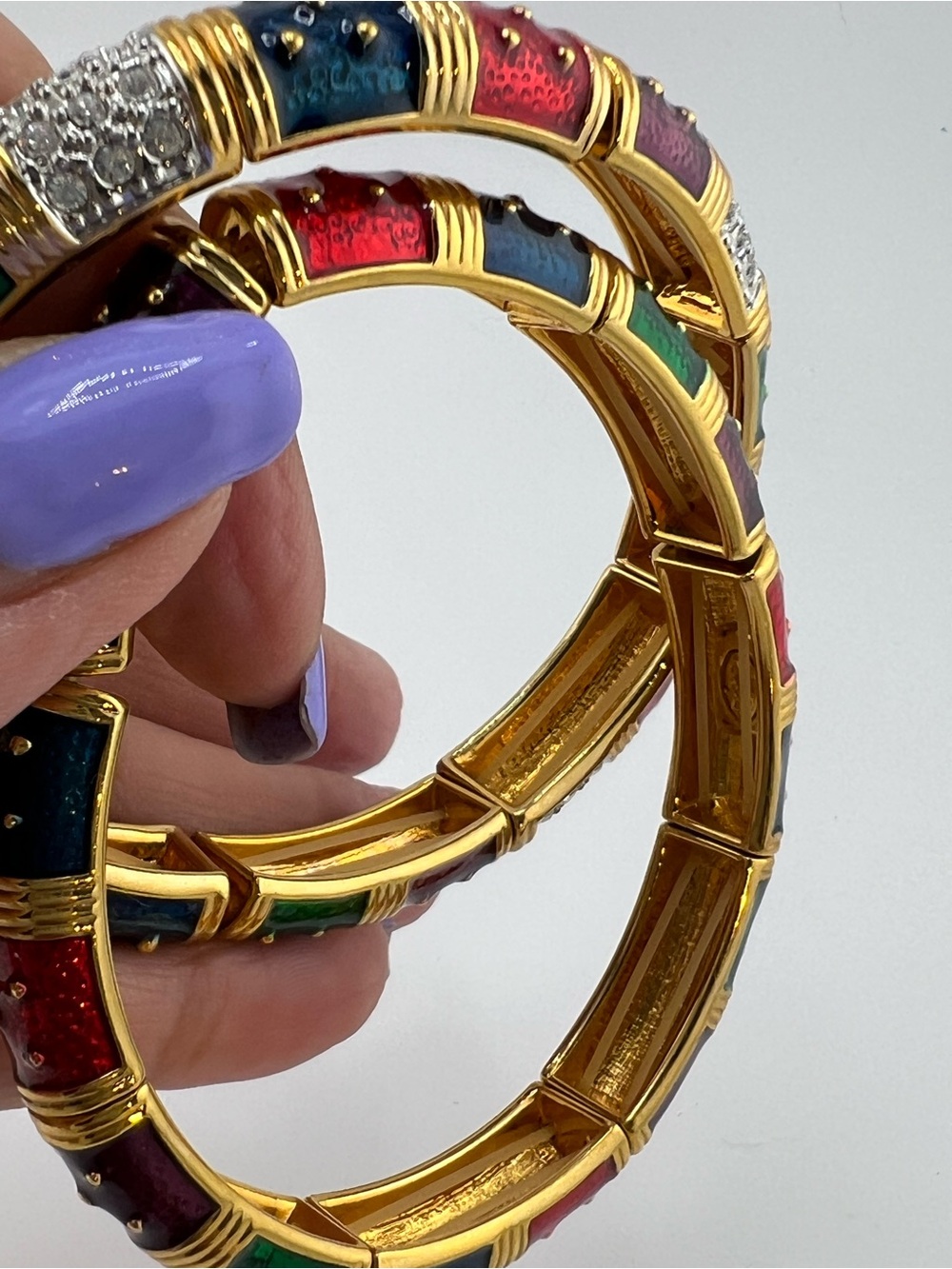 Joan Rivers Festive Jewel~Toned Enamel and Crystal Insets - Picture 4 of 6
